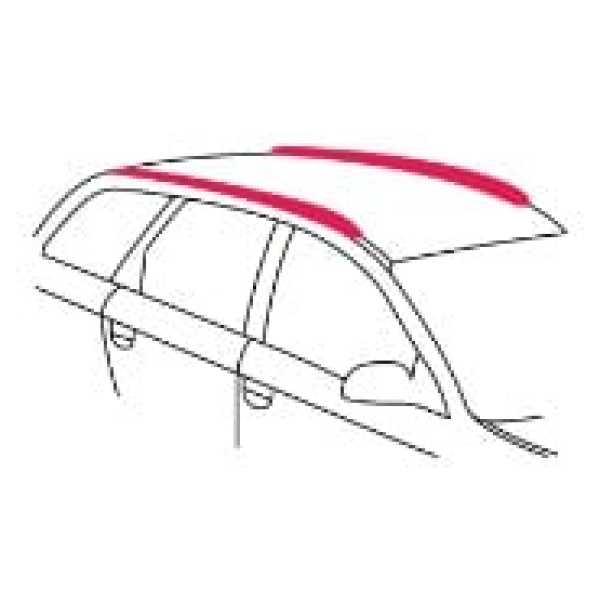 Dakdrager voor gesloten dakrails (vaste rails) en nieuwe openrails aluminium zwart