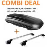 Dakkoffer Menabo Xtreme 600 liter mat zwart + dakdragers
