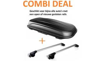 Dakkoffer Menabo Xtreme 600 liter mat zwart + dakdragers