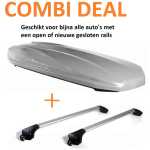Dakkoffer Strike Nardo 440 liter + dakdrager, combideal