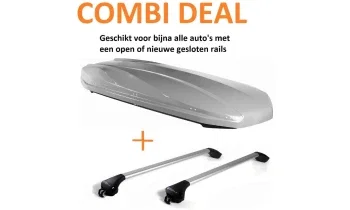 Dakkoffer Strike Nardo 440 liter + dakdrager, combideal