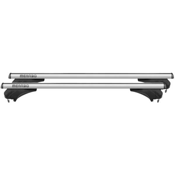 Set van 2 Aluminium Dakdragers – Stijlvol, Sterk en Veilig Geef je auto een upgrade met deze elegante, aerodynamische dakdragers van hoogwaardig aluminium. Ideaal voor het vervoeren van dakkoffers, fietsen of extra bagage. Snel en eenvoudig te monteren, afsluitbaar voor maximale veiligheid. Perfect voor elke roadtrip of vakantie! Eigenschappen Set van 2 aluminium dakdragers Ovaalvormige dwarsdragers Afmetingen: 131,5cm x 4,7 cm breed x 2,7cm hoog Voorzien van T-sleuven (T-track) 4 geïntegreerde sloten, inclusief 2 sleutels Draagvermogen: max. 75 kg Geschikt voor voertuigen met dakrails 2 jaar garantie, menabo-ariem-dakdragers-geintigreerde-rails-sorent-min